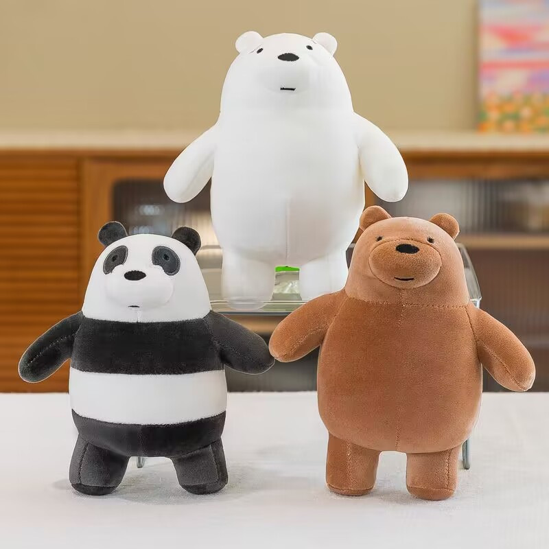 We Bare Bears Panda Grizzly Ice Polar Bear Plush Bag Plush Bags