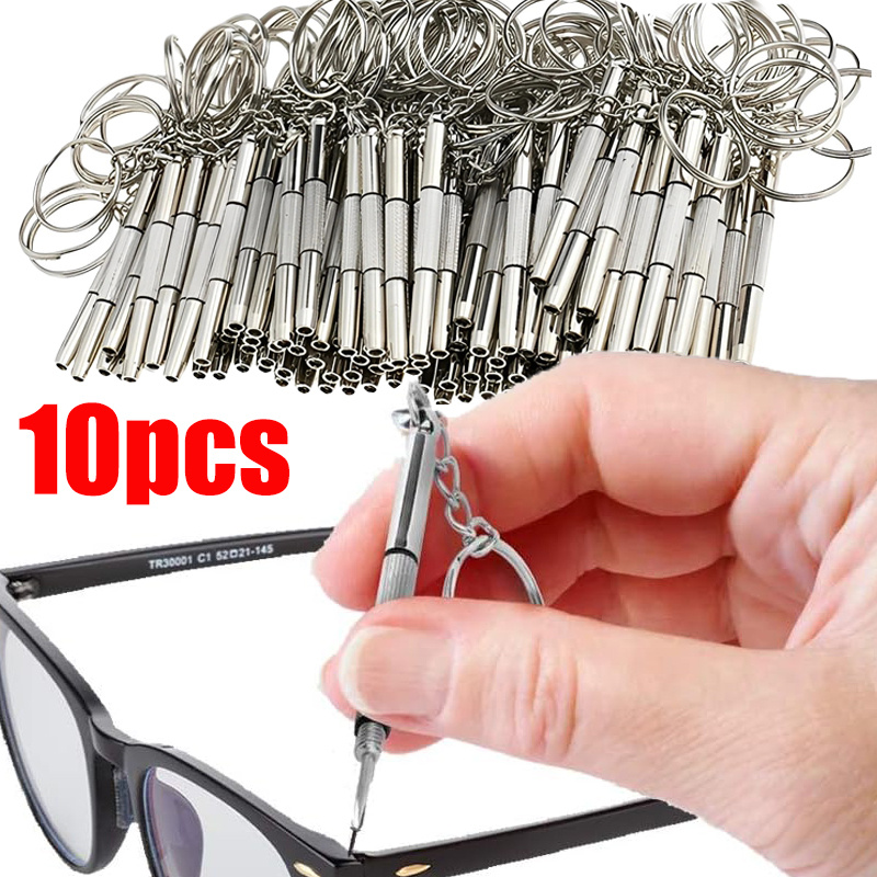 Acheter Tournevis à lunettes en acier, Kit de réparation de montre avec  porte-clés, outils manuels portables, outils de tournevis de précision