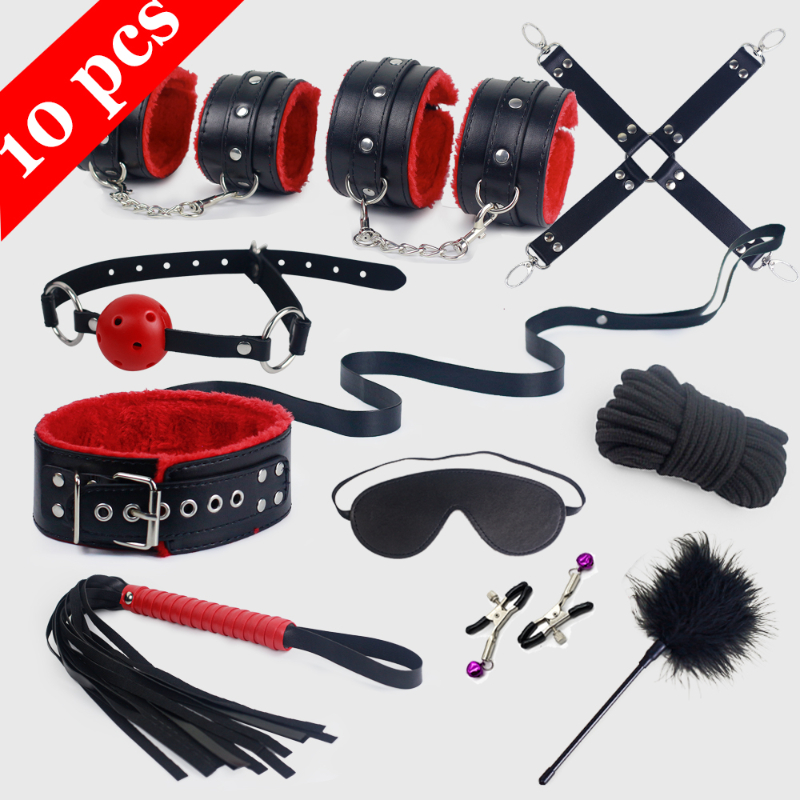 12 Unids/set Bondage Juegos Bondage Cuero Bdsm Sexual Juegos - Temu