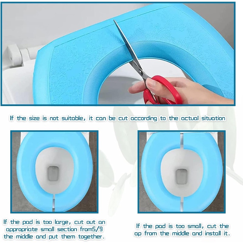  DOITOOL Toilet Seat Cover Sticker Toilet Seat Cushion Adhesive Gel  Cushion Pads Standard U Shape Toilet Seats for Bathroom : Home & Kitchen