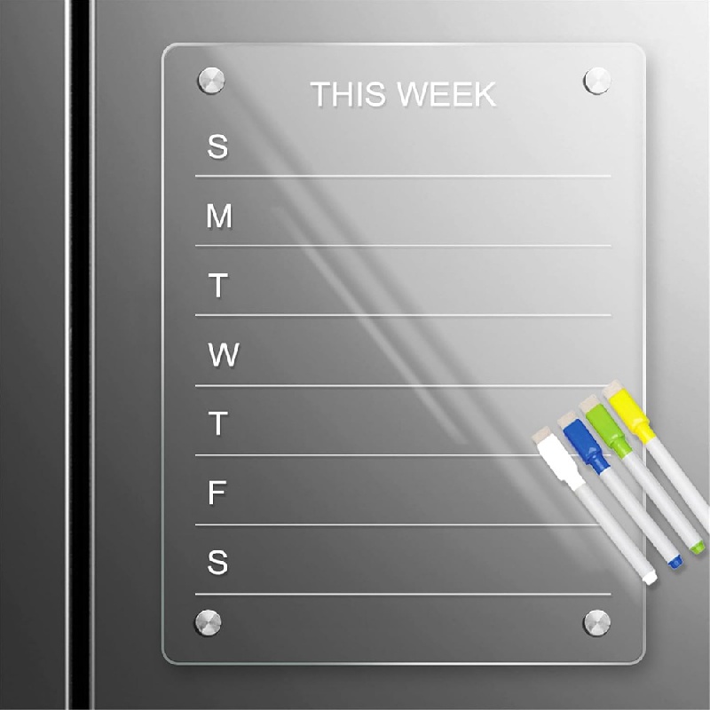 Acrylic Magnetic Menu Board Kitchen Acrylic Weekly Calendar - Temu