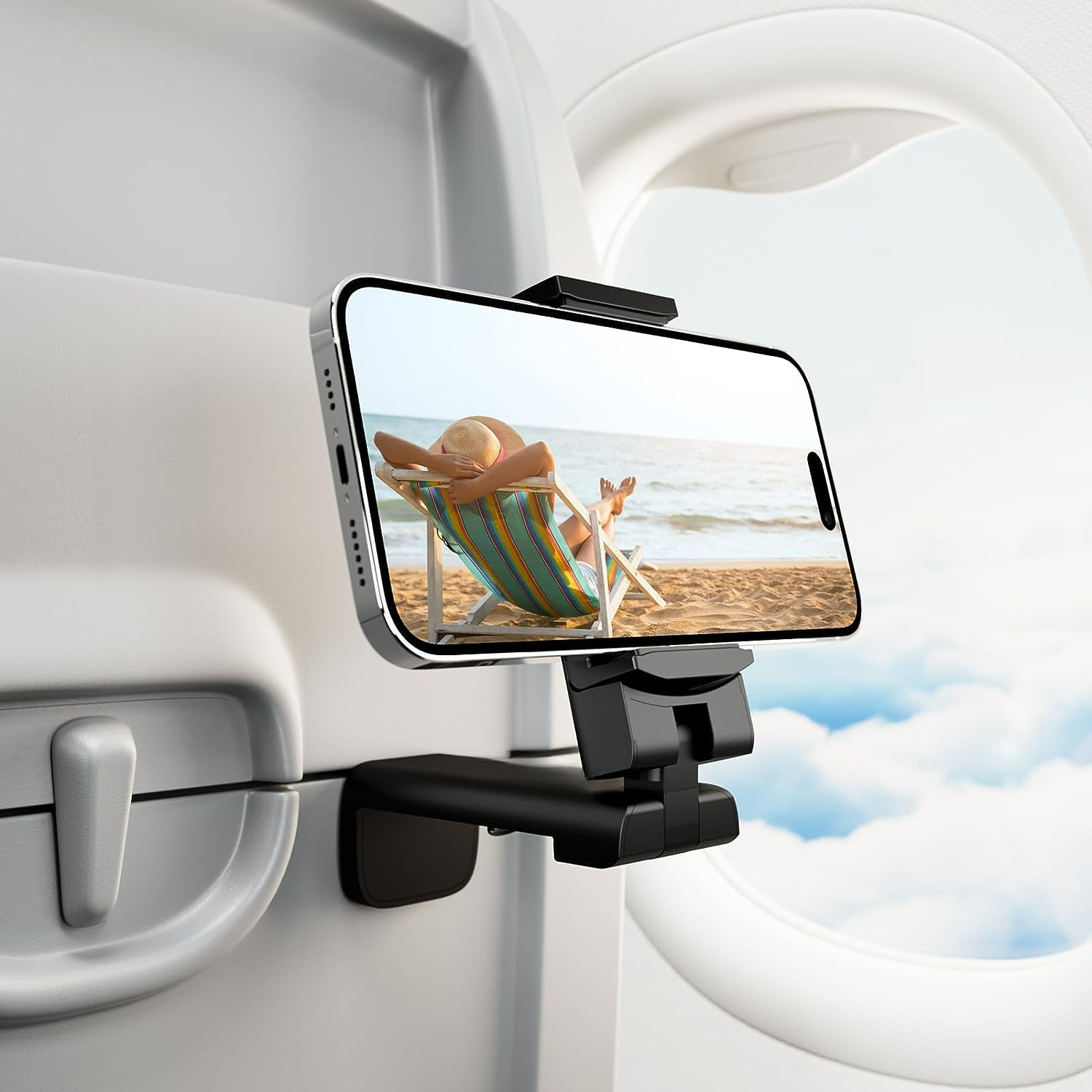 Flugzeug Reise Handyhalter, universelle Flughalterung mit 360 Grad