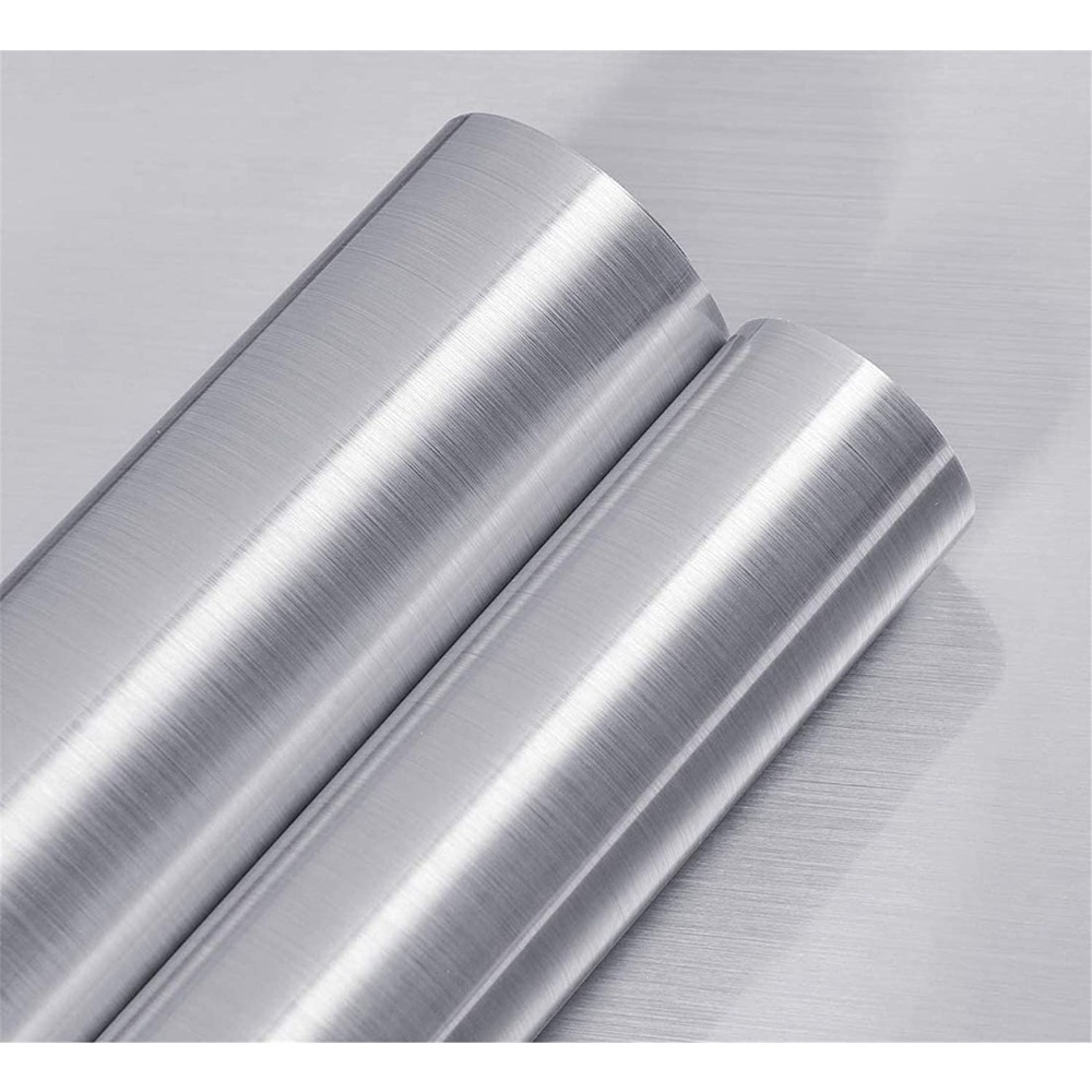 Self Adhesive Brushed Black Stainless Steel Contact Paper For Refrigerator  Door