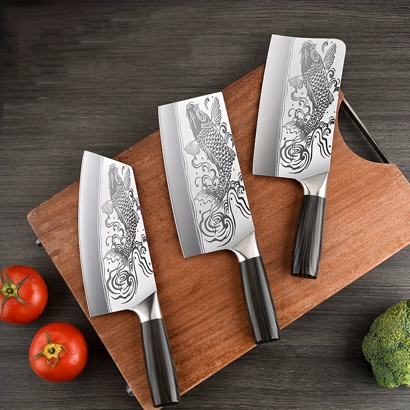 Knife Kitchen Kitchen Knife Serving Board Set Full Set Stainless Steel  Slicing Bone Cutter Fruit Kitchen Knife Combination Household R9195 For  Hotel/commercial - Temu