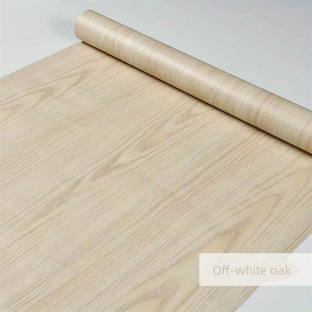 & Stick Wood Grain Wallpaper - 17.71" X 196.85" Removable Vinyl, Waterproof & Oil-proof For Kitchen, Bedroom, Living Room Decor