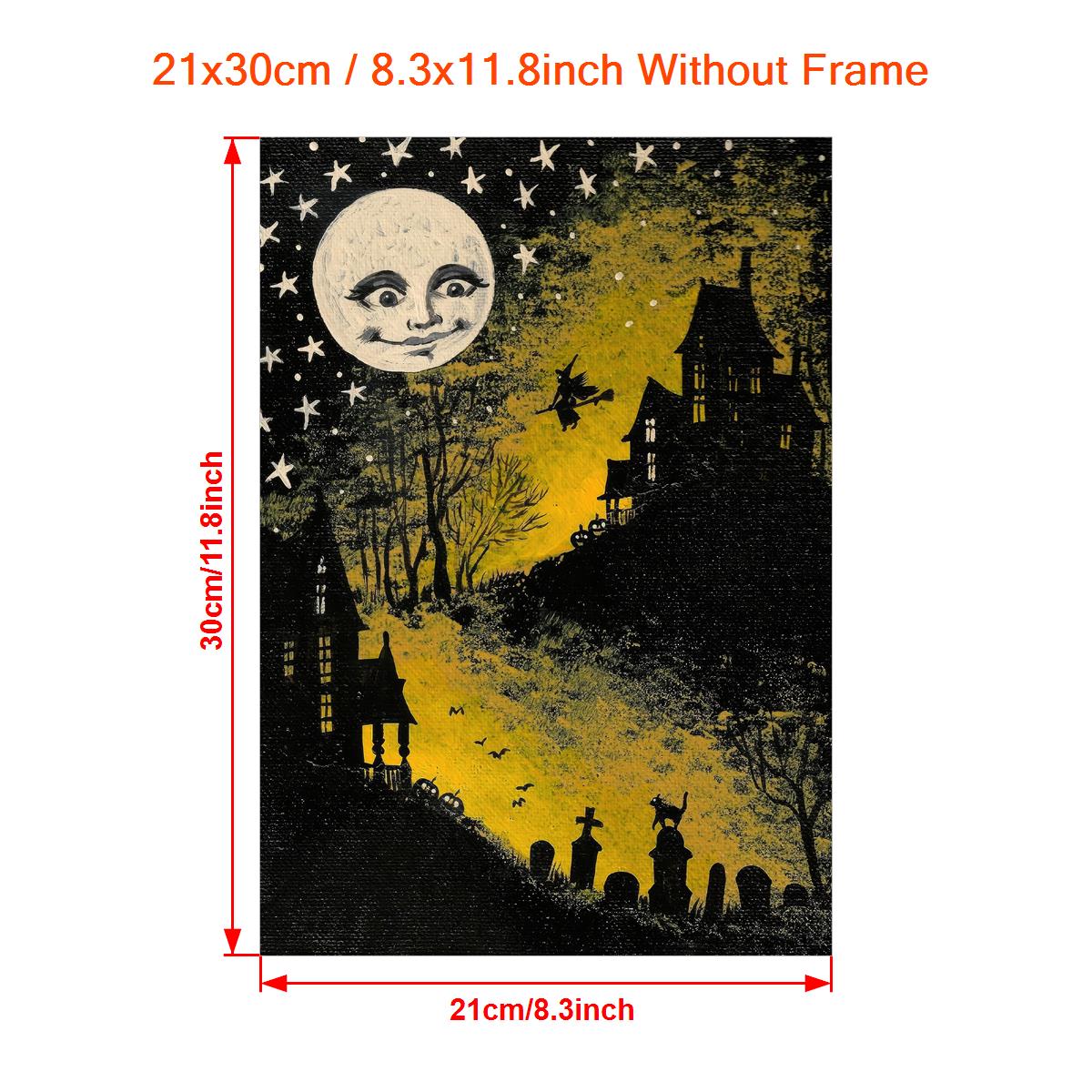 Bruxa vintage arte poster impressão bruxas antigas foto halloween decoração  da lona pintura wicca assustador casa