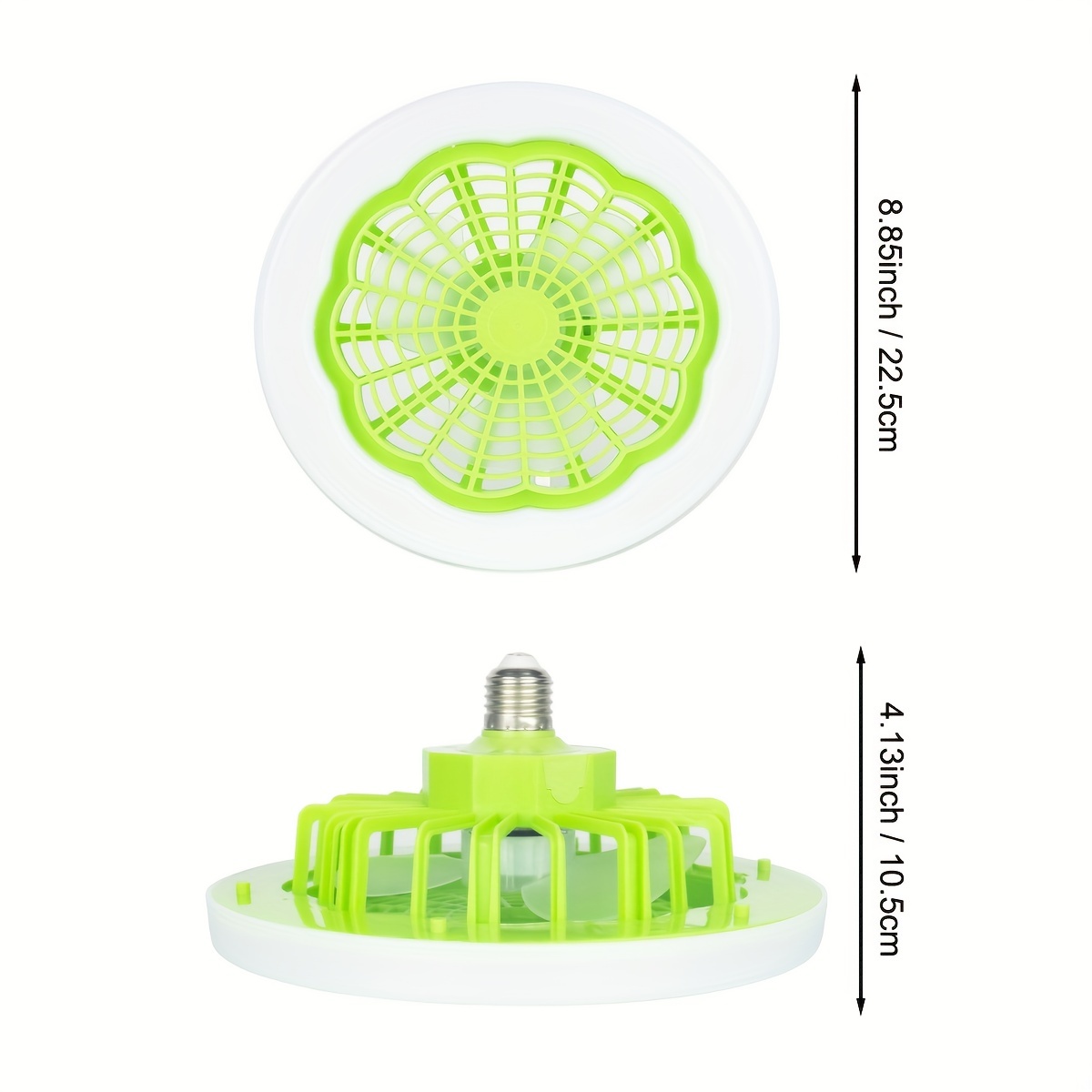 1pc ceiling fan with light modern remote control enclosed low profile ceiling fan with light 3 speed led dimming 3 colors 8 invisible bladeless flush mount fan light for bedroom office details 8