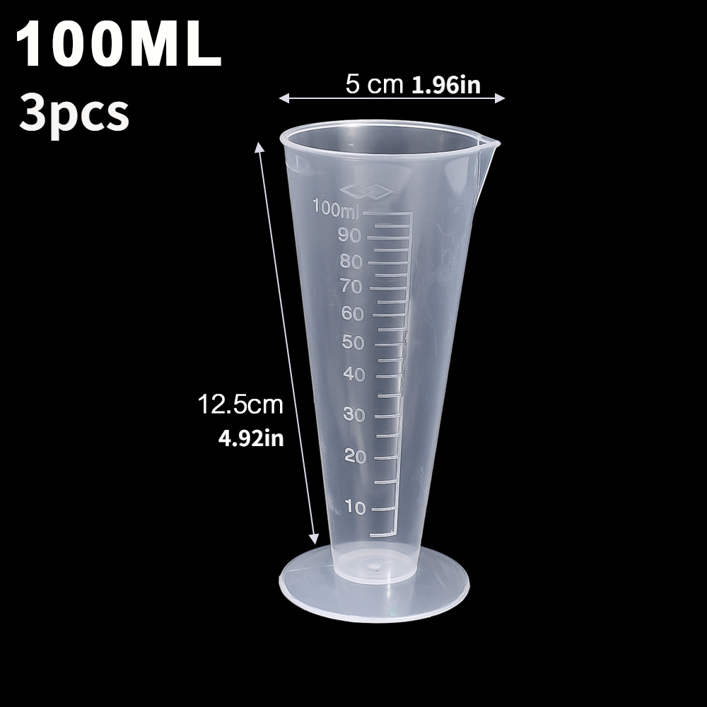 30X Laboratory 60ml Plastic Graduated Measuring Cup Beaker Liquid Cup Container