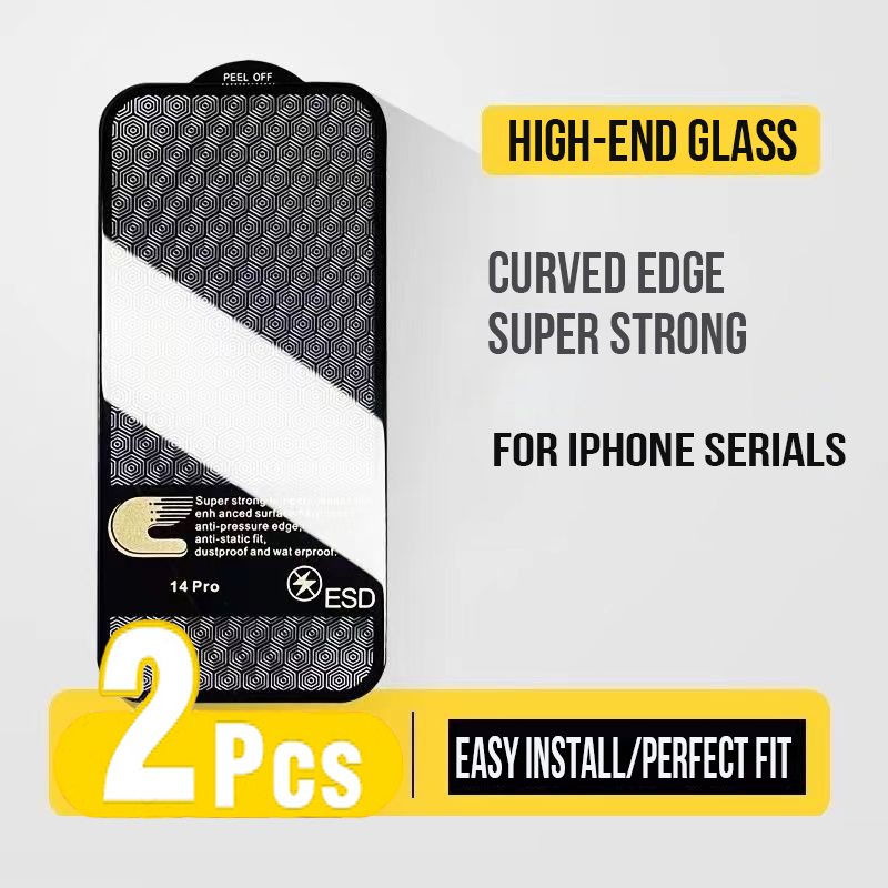 Tempered Glass Curved Full Cover Screen Protector For iPhone 15 Pro Max Plus  14