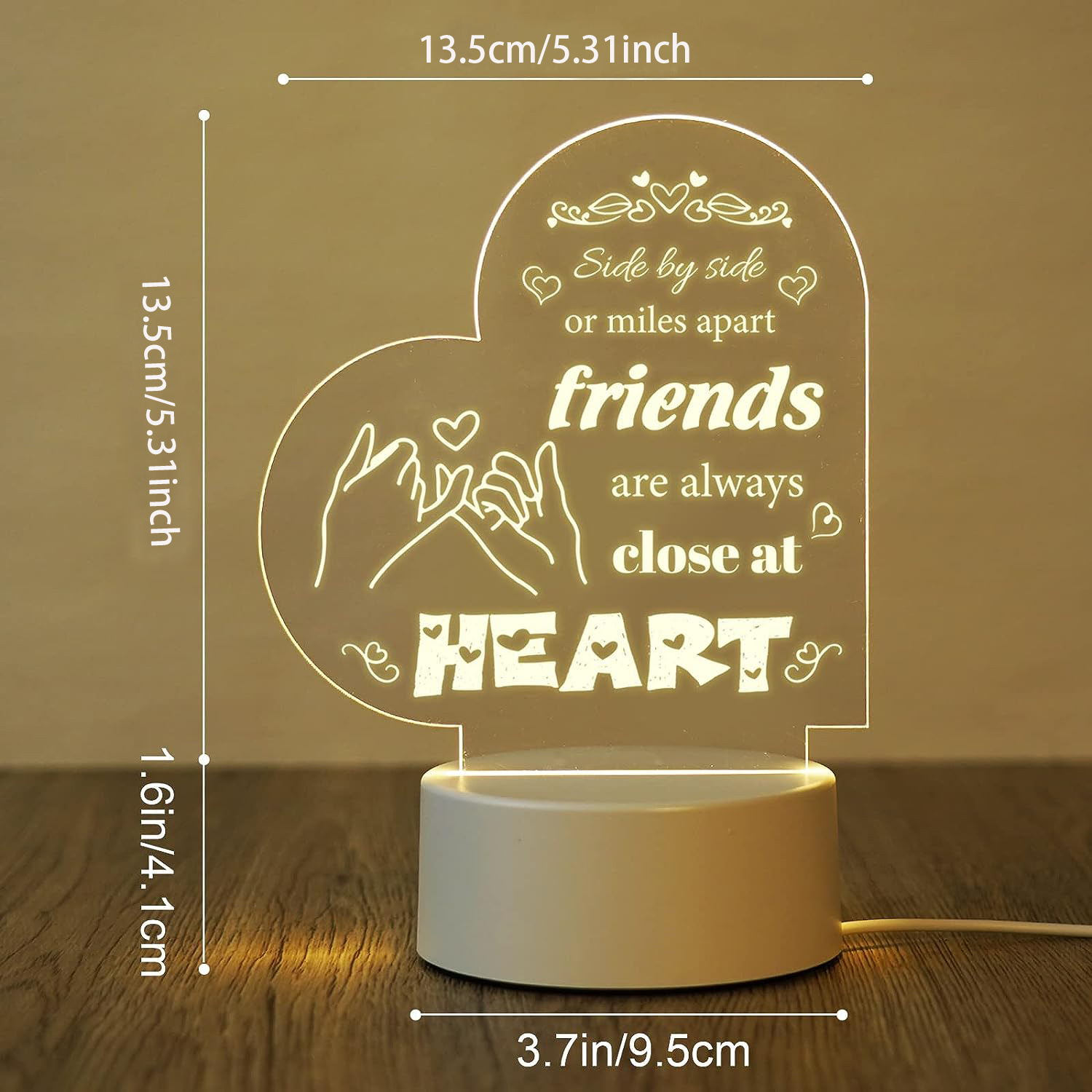 Friendship Gifts For Women Friends Engraved Night Light Gift - Temu