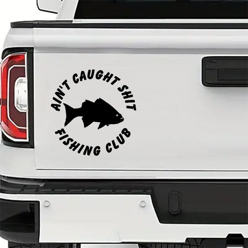 Large Mouth Bass Fish Fishing - 8 Vinyl Sticker - For Car Laptop I-Pad -  Waterproof Decal