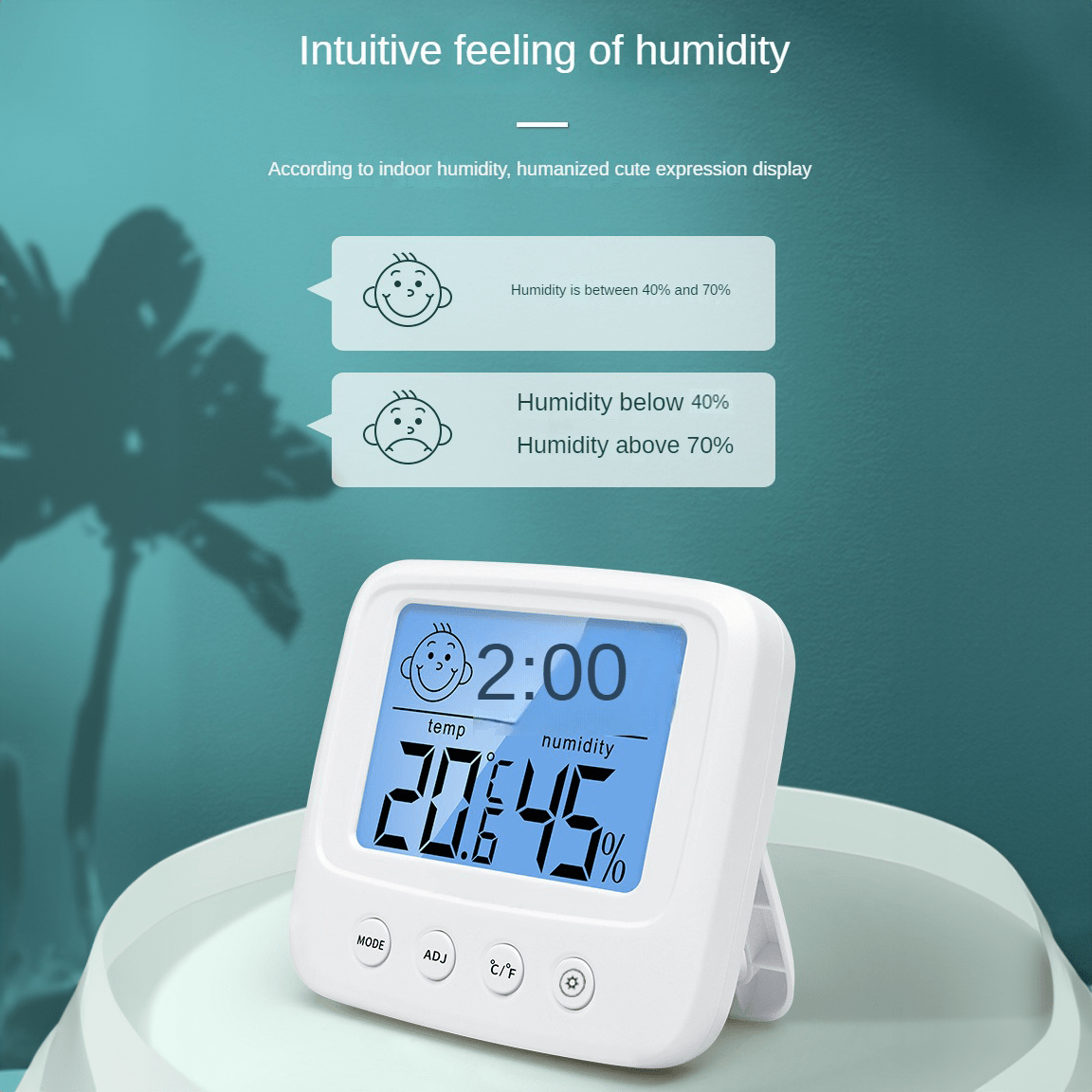Achetez Thermomètre de Chambre Hygromètre Humidité Numérique Montorat de  Température du Compteur de Temps Avec du Temps et de la Date de Chine