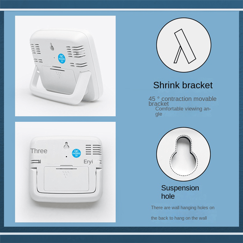 HTAIGUO Thermomètre d'intérieur, hygromètre numérique à jauge d'humidité  pour la maison avec moniteur précis d'humidité de la température, maison,  bureau, serre, thermomètre d'ambiance Noir