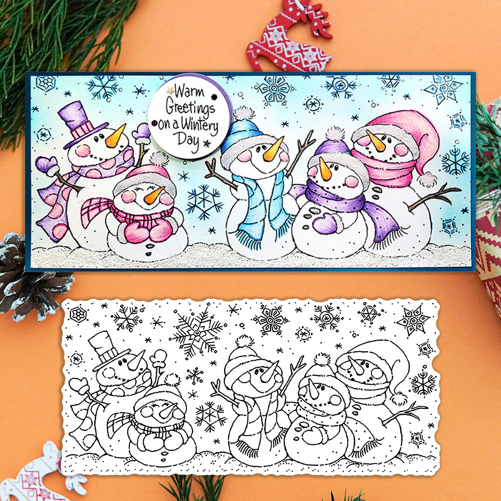 Clear Silicone Stamps Christmas Snowman Snowflake - Temu