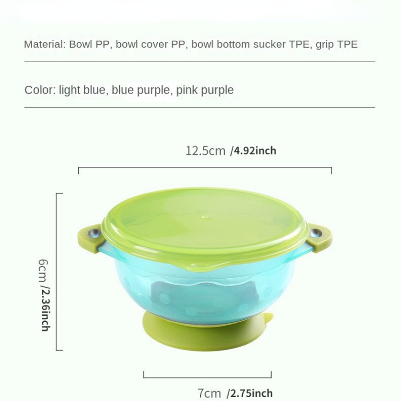 Plastic Bowls With Lids Purple, Blue, Light Blue Collection Of 4