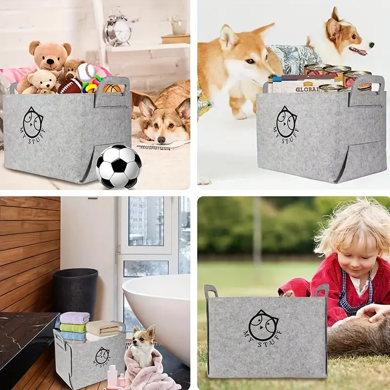 1pc Storage Box Dog Toy Basket Cat Storage Foldable Box Custom Name Pet  Bins Collapsible For Clothes Pet Accessories, Aesthetic Room Decor, Home  Decor