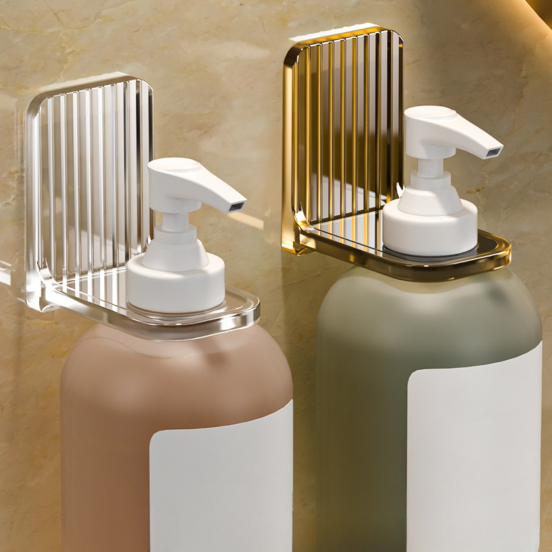 Wall Mounted Shampoo Holder, Hanging Sanitizer Holder, Shelf Shower Gel Rack,  Liquid Soap Holder, Bathroom Wall Rack, Soap Holder, Rack Hook 