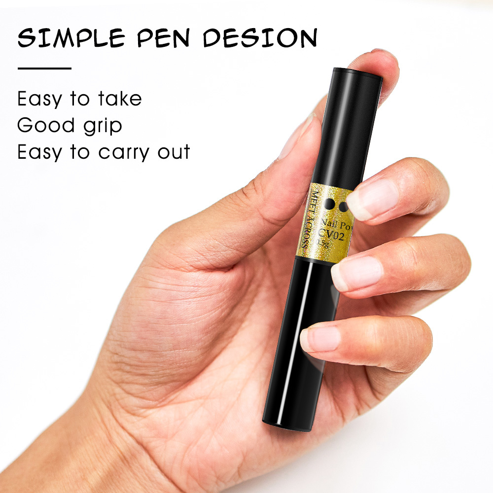 WOXINDA Nail Ink Pen Brushes Nails Chrome Air Cushion Nail Powder Pen  Holographic Nail Mirror Powder, Manicure 6ml 