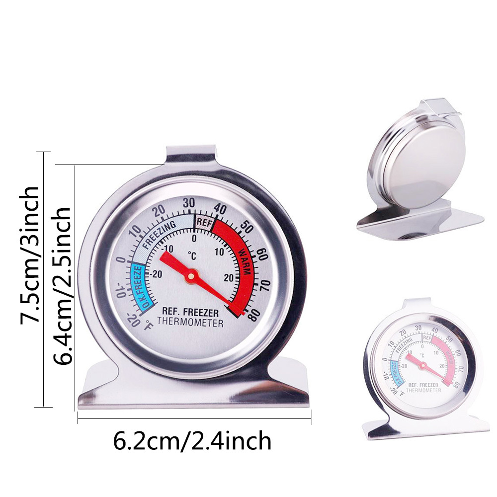 Thermometer, Stainless Steel Oven Thermometer, Classic Oven Thermometer,  Stainless Steel Refrigerator Freezer Thermometer, Oven Temperature Gauge,  Metal Easy-to-read Thermometer, Kitchen Stuff, Kitchen Accessaries - Temu