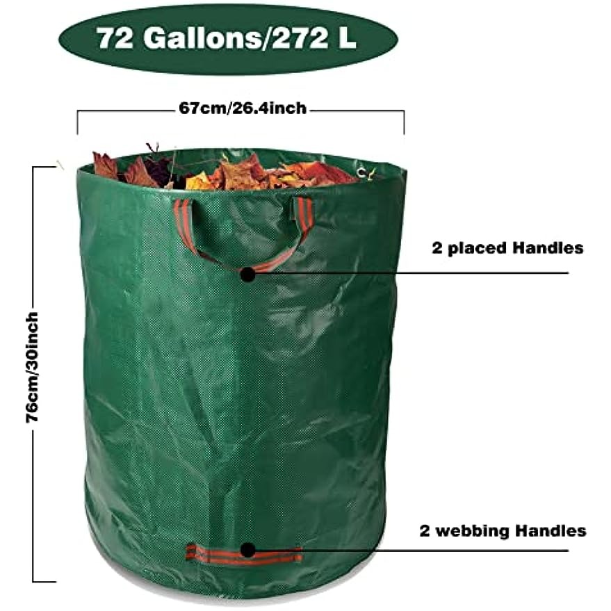 72 Gallon Garden Garbage Bag Lawn Garden Bag Reusable - Temu