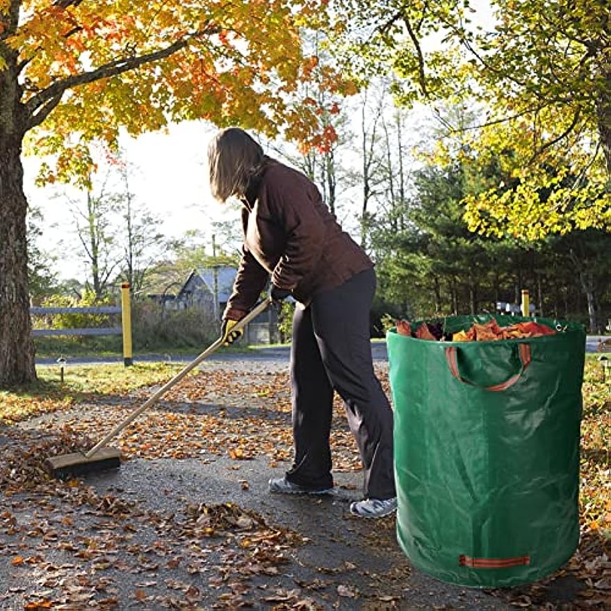 Gardzen 3-Pack 72 Gallons Garden Bag - Reuseable Heavy Duty Gardening Bags,  Lawn Pool Garden Leaf Waste Bag