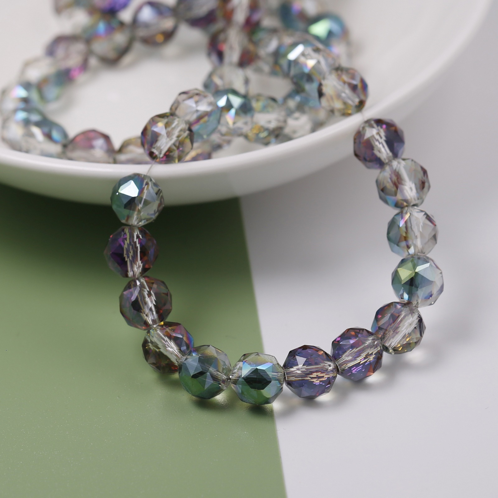 Swarovski Crystal Bracelet VINTAGE BIG 10mm Clear Beads With 