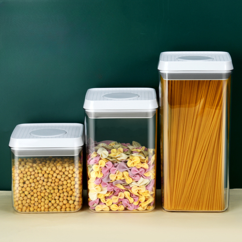 Storage Cans Set 3 Sizes For Grains, Snacks, Dried Fruits, Dog Food, Cat  Food, One-button Closure Storage Canister, M9195 - Temu