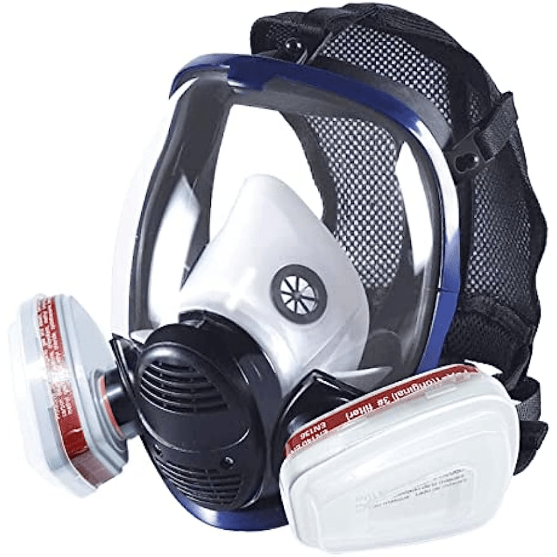 Máscara de Gas Reutilizable, Mascarilla Profesional Respirador de Gas  Seguridad Química, Filtro Antipolvo, Protección de Seguridad FM202B