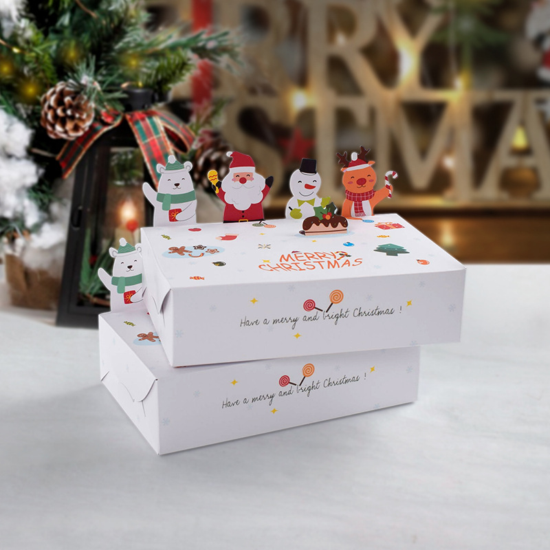 21 cm Grandi sacchetti regalo di Natale 5 pezzi Kraft sacchetto di carta  per Natale snack abbigliamento regalo scatola confezione borsa regalo  natale 2022