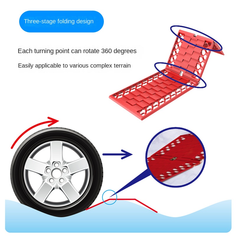  DEDC Foldable Car Tire Traction Mat Pad, Winter Tire