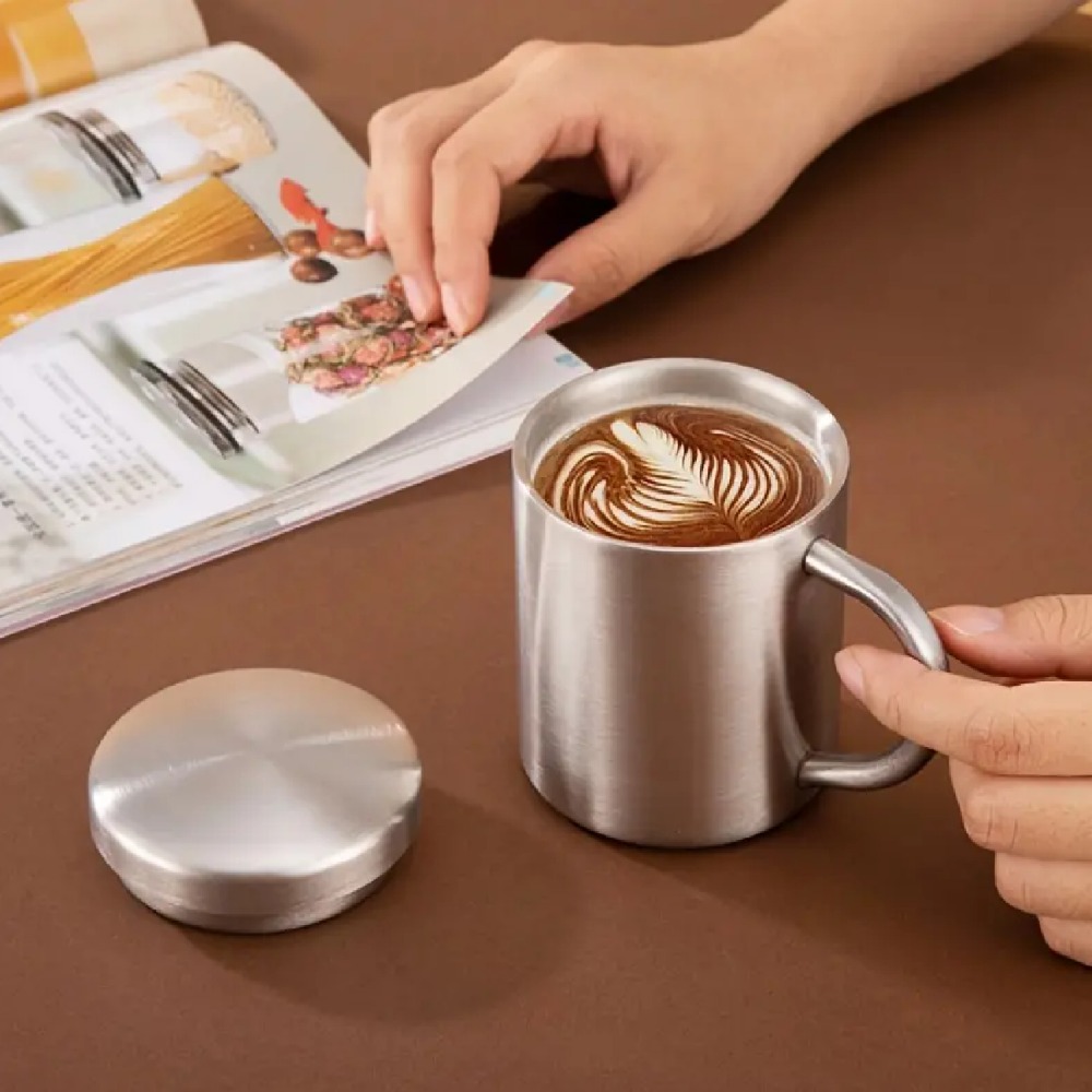 Double Anti scald Tea Cup 304 Stainless Steel Insulated Cup - Temu