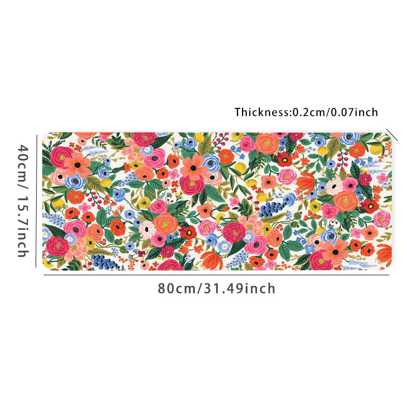 Colorful Flower Pattern Desk Mat Desk Pad Large Gaming Mouse Temu