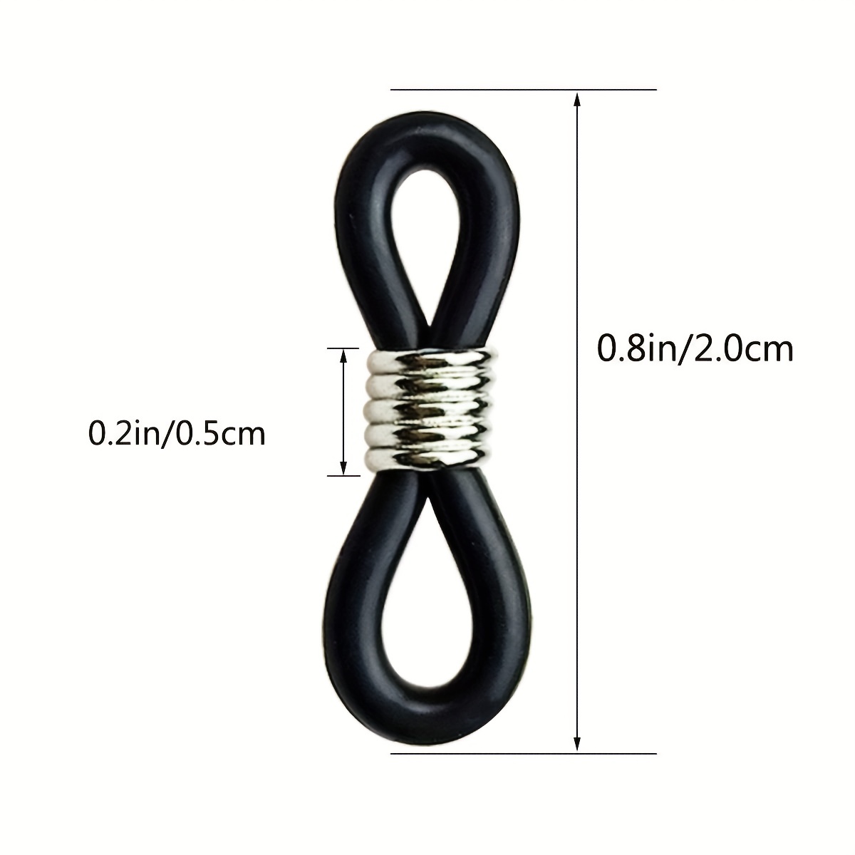 100 Pieces Adjustable Long Spring Silicone Eyeglass Chain Ends Spectacle  End Connectors Anti-Slip Ends Retainer Eyeglass Strap Holder for Eye  Glasses