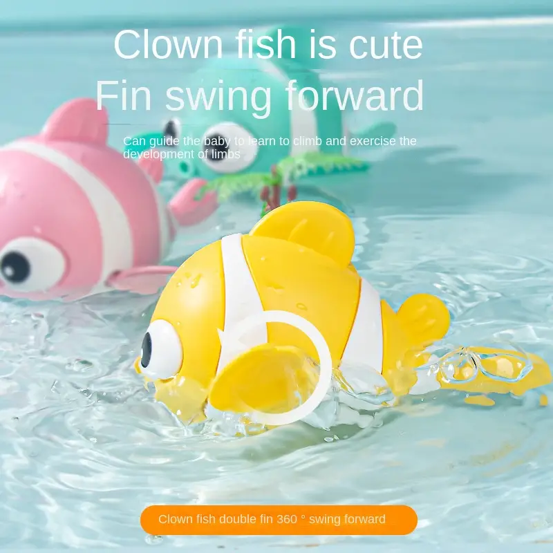 Bath Toys Cute Swimming Clown Fish Bath Toys Toddlers - Temu Canada