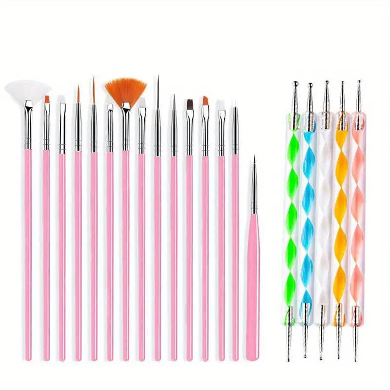 Set Pennelli Unghie In Gel Pennello Sottile Nail Art - Temu Italy