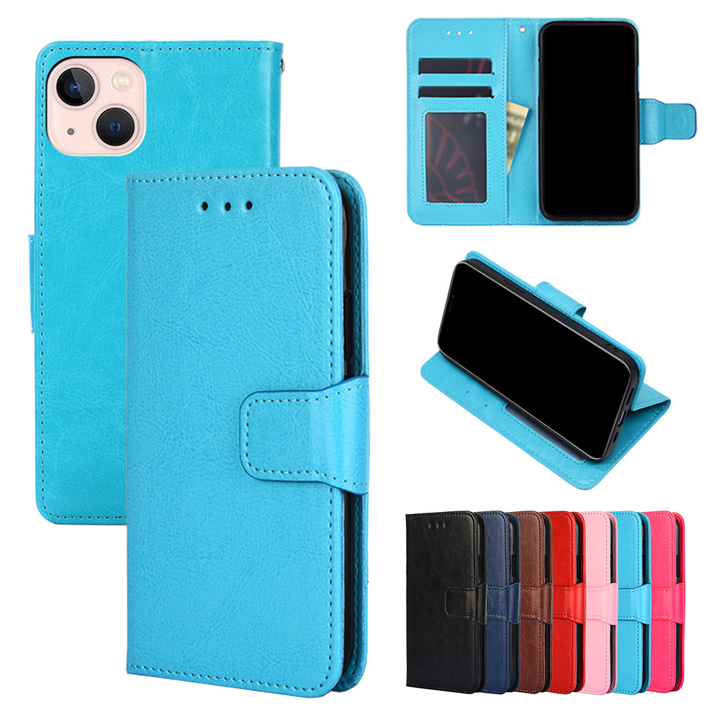 For iPhone 15 14 13 12 11 Pro Max XS 8/7+ Wallet Case Leather Flip Cover