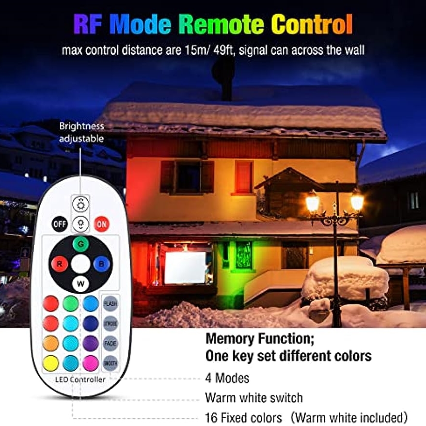 ALPR12 paquete de 4 luces LED RGB para caminos de paisaje, 8 W, bajo  voltaje, 12 V, bolardo, iluminación de paisaje exterior