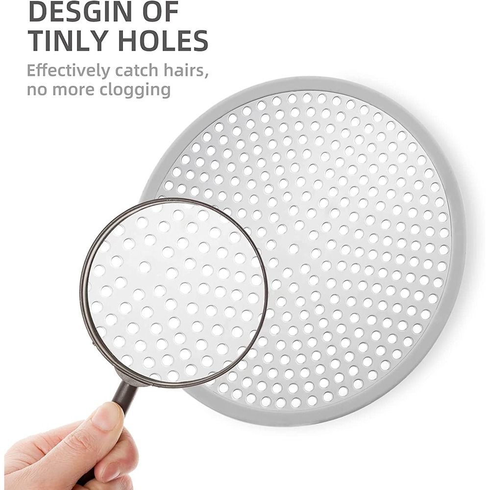 Shower Drain Protector Mesh Shower Drain Cover Stainless Steel Shower Drain  Hair Trap Good Grips Bathtub Hair Catcher Shower Drain Cover Plate Bathroo