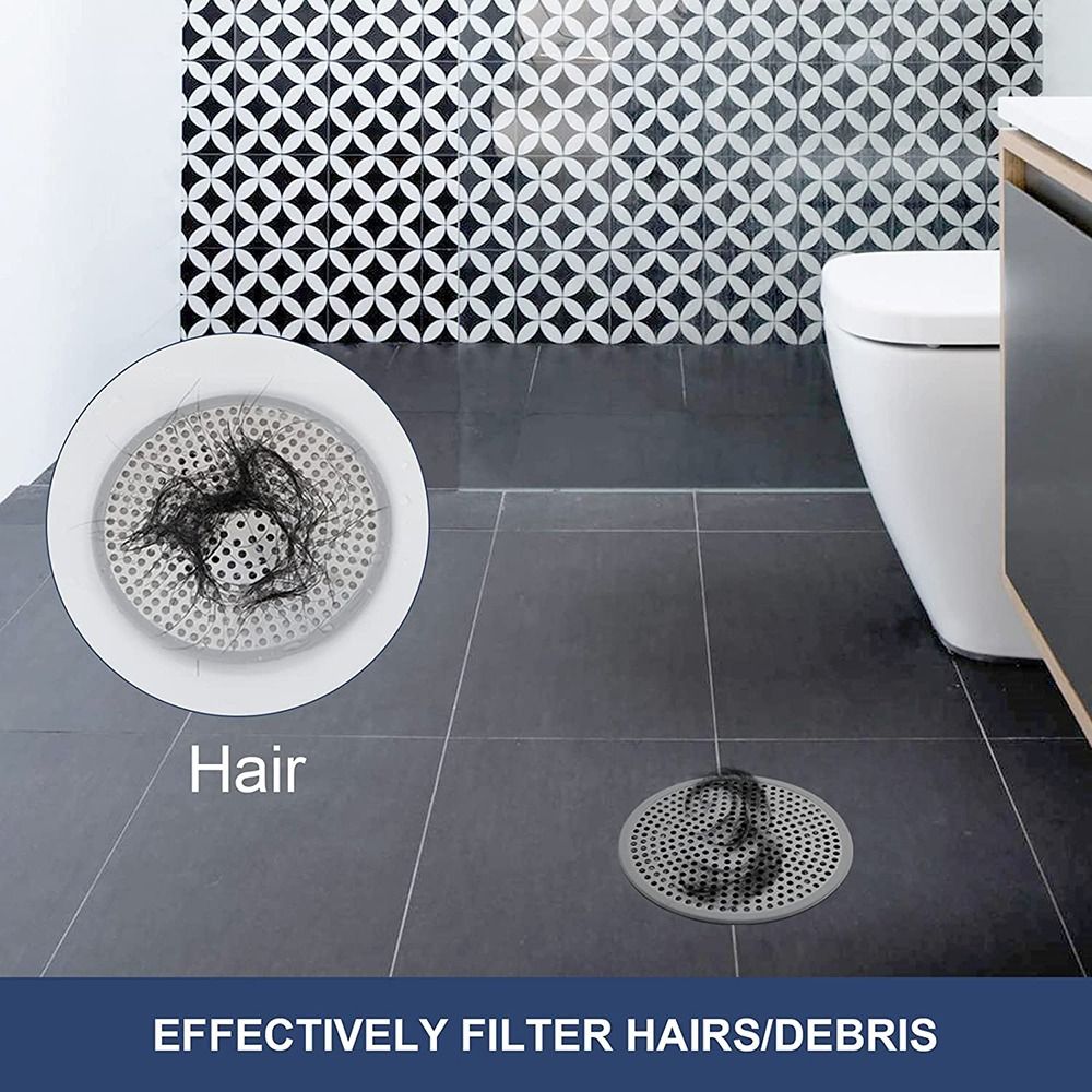 304 Stainless Steel Hair Catcher Shower Drain Cover with Silicone, Shower  Stall Drain Strainer, Bathtub Hair Stopper, Bathroom Hair Trap Floor Drain