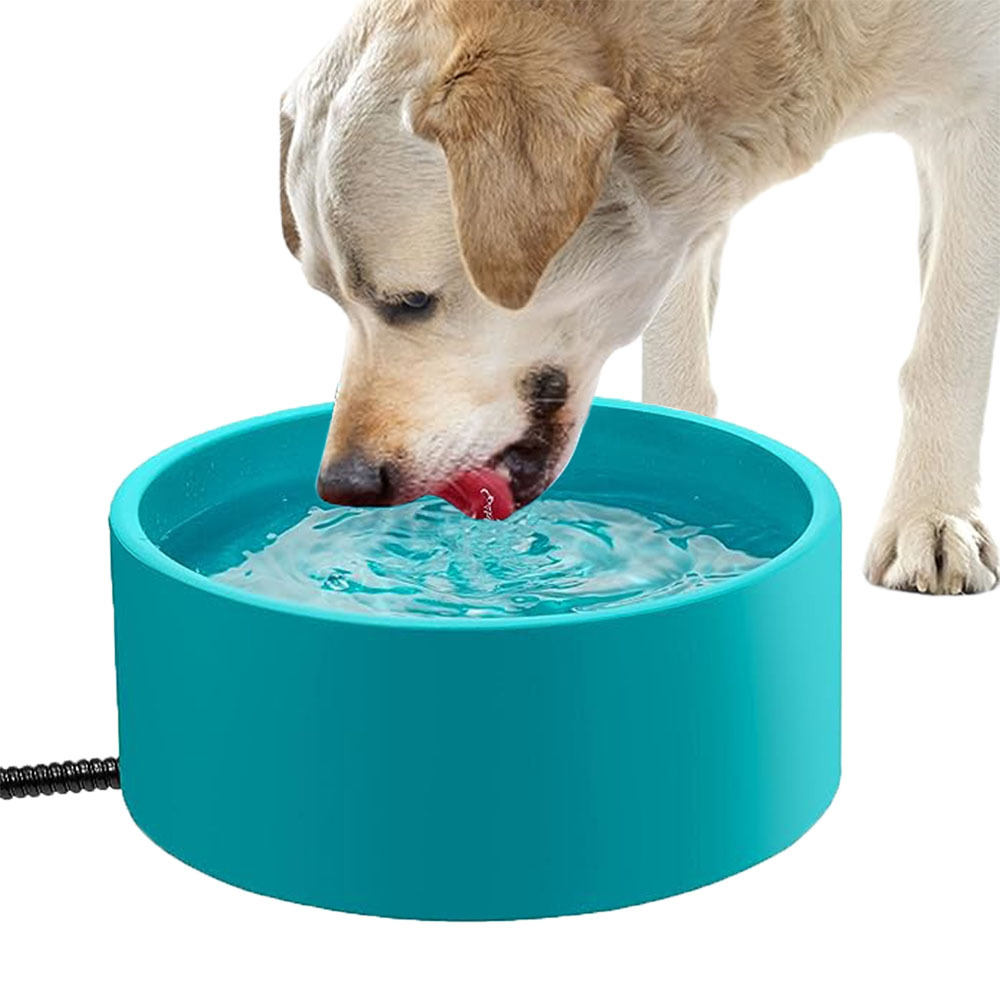 Dog Water Heated Bowl Large Capacity Dog Feeding Basin - Temu