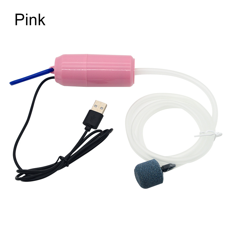 Portable Mini pompe à oxygène Puissance Pompe à air Mute USB Charge  Rechargeable Puissance Compresseur d'oxygène Aquarium Fish Tank Extérieur