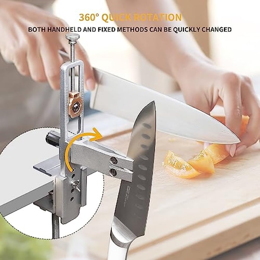 1 Set Fixed Angle Sharpener Stainless Steel Cutter Sharpener With 4  Whetstones 360 Flip Rotation Kitchen Chef Cutter Sharpening Kit Safe Fine  Grinding Polishing Tool For Kitchen - Industrial & Commercial - Temu