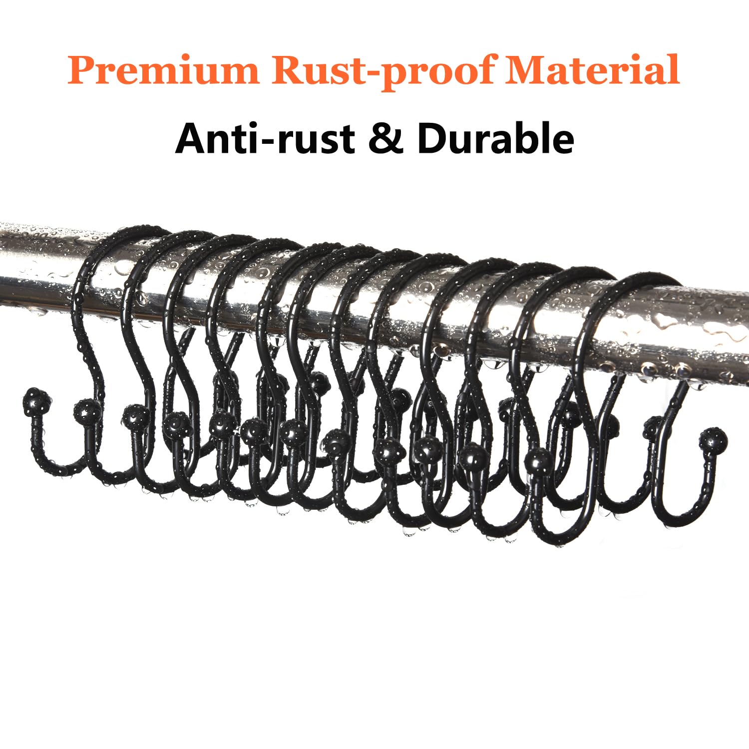 Metal Rustproof Shower Curtain Rings Double Sided Shower - Temu