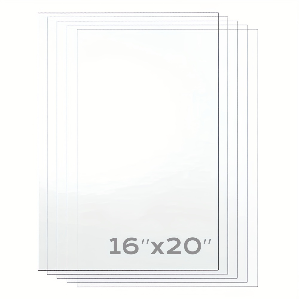 20 pcs Hard Plastic Sheets Clear Plastic Sheet Panels for Projects