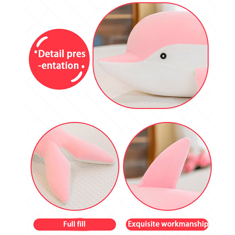 Long Plush Toy Dolphin Doll Soft Dolphin Pillow Gift