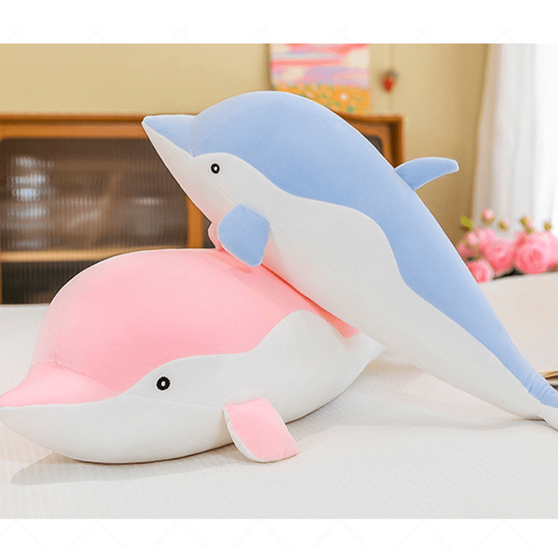 MuzeMerch - Purple Stuffed Animal Dolphin Cute Plushie