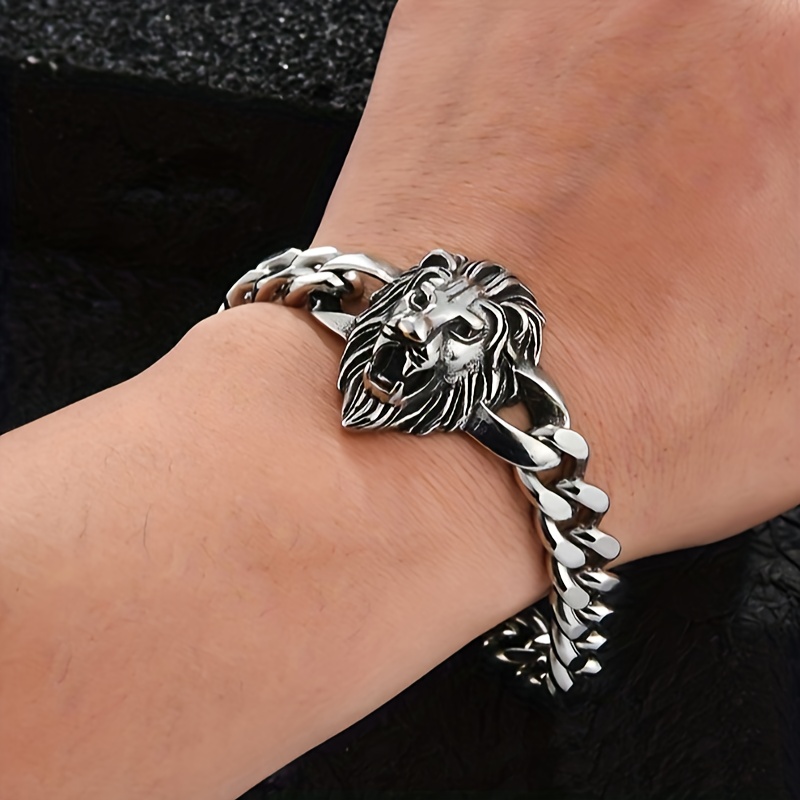 Men's Punk Skull Spike Bracelet Set Edgy Exaggerated Design - Temu