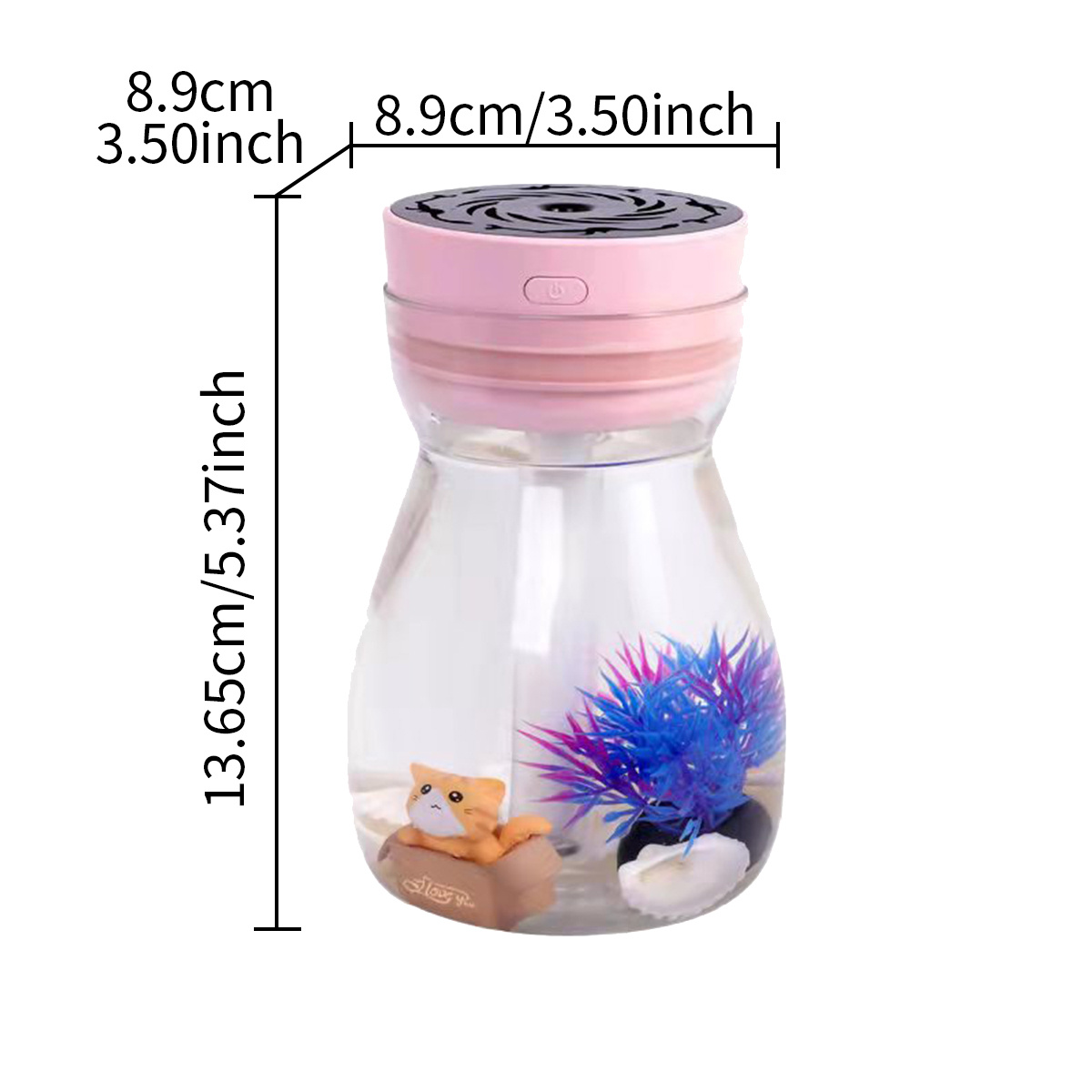 Usb Powered Portable Small Cat Humidifier Colourful Light - Temu