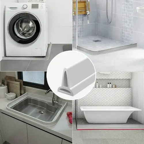 Striscia di sicurezza dell'acqua in Silicone per lavandino del bagno  lavatrice soglia doccia tappo dell