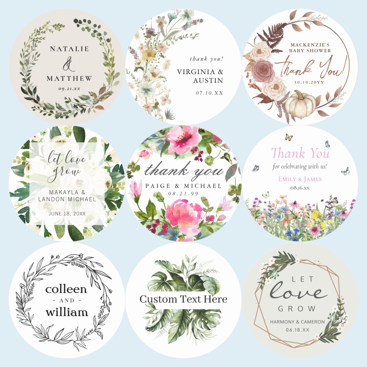 Personalized Customized Wedding Sticker Customize Text Labels Stickers  Wedding Stickers for Dessert